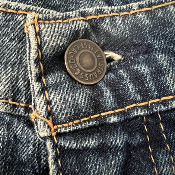 Men's Levi's 505 Regular Jeans Blue Size 36x34 Clothes Denim Solid Straight Leg - Picture 8 of 10